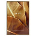 Poster Brown Leaf - stylish English text on background of golden leaves 123812 additionalThumb 16