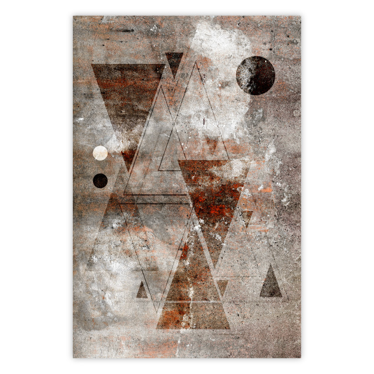 Poster Horoscope - concrete texture with abstract geometric figures 125412