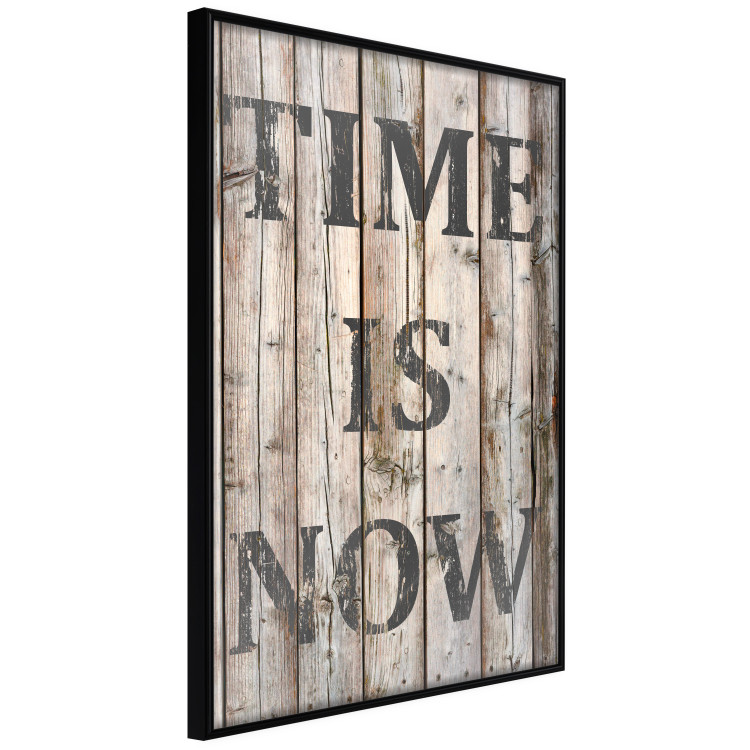 Wall Poster Retro: Time Is Now - English text on a background of retro-style boards 125712 additionalImage 10