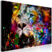 Canvas King of Kings (1-part) wide - futuristic lion on a black background 127912 additionalThumb 2