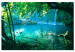 Canvas Art Print Turquoise Haven (1-part) wide - forest landscape scenery 128412