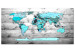 Large canvas print World Map: Blue World II [Large Format] 128512
