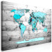 Large canvas print World Map: Blue World II [Large Format] 128512 additionalThumb 3