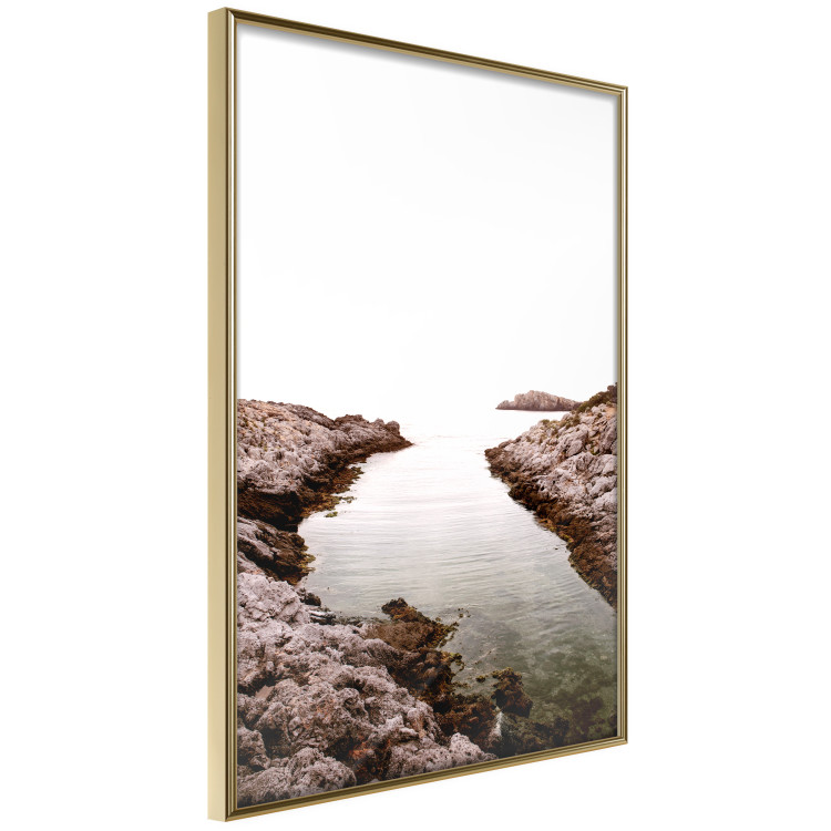 Wall Poster Rocky Harbor - landscape of rocky cliffs by water in mist 129612 additionalImage 14
