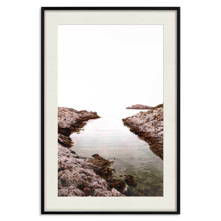 Wall Poster Rocky Harbor - landscape of rocky cliffs by water in mist 129612 additionalImage 19
