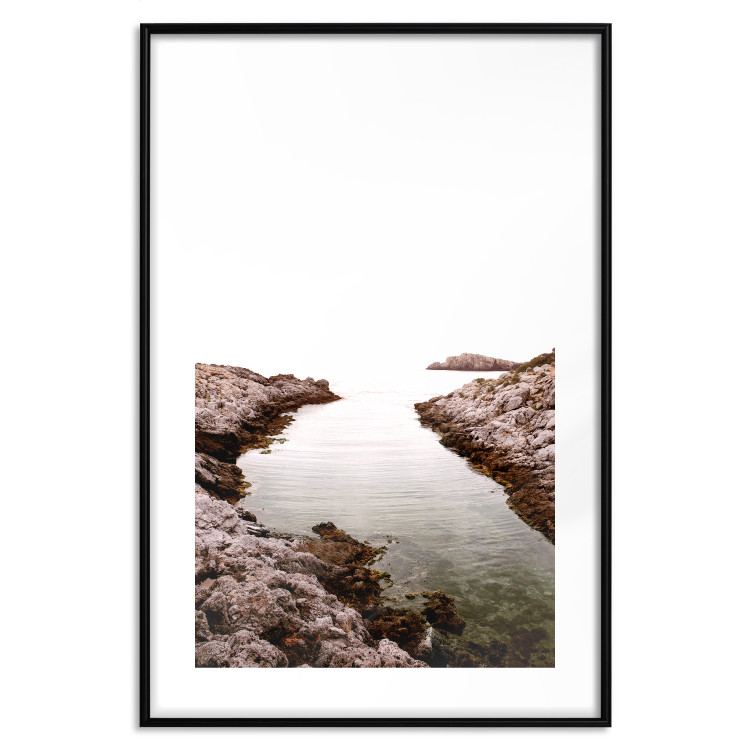 Wall Poster Rocky Harbor - landscape of rocky cliffs by water in mist 129612 additionalImage 17