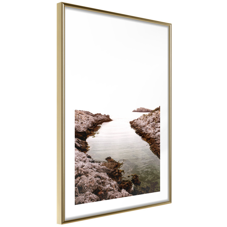 Wall Poster Rocky Harbor - landscape of rocky cliffs by water in mist 129612 additionalImage 9