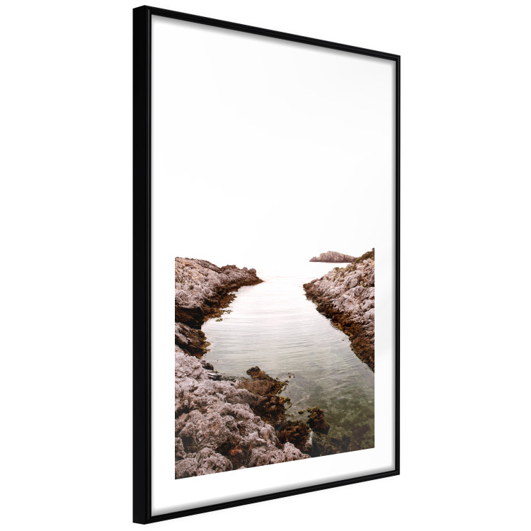 Wall Poster Rocky Harbor - landscape of rocky cliffs by water in mist 129612 additionalImage 6