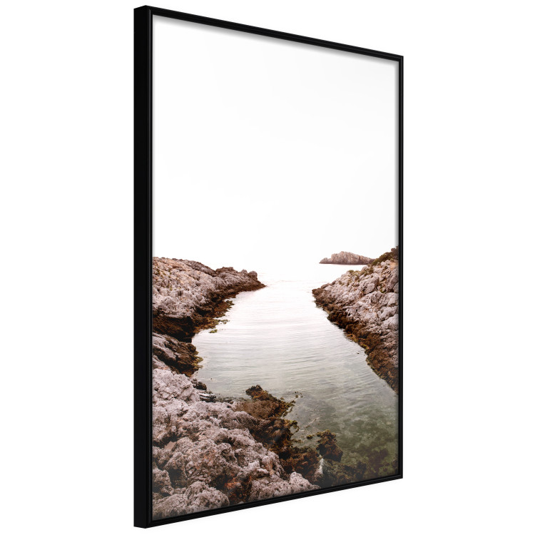 Wall Poster Rocky Harbor - landscape of rocky cliffs by water in mist 129612 additionalImage 13