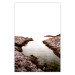 Wall Poster Rocky Harbor - landscape of rocky cliffs by water in mist 129612