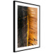 Poster Sunny Contrast - golden leaf half black with distinct structure 130512 additionalThumb 8