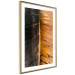 Poster Sunny Contrast - golden leaf half black with distinct structure 130512 additionalThumb 7