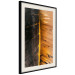 Poster Sunny Contrast - golden leaf half black with distinct structure 130512 additionalThumb 2