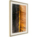 Poster Sunny Contrast - golden leaf half black with distinct structure 130512 additionalThumb 3