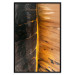 Poster Sunny Contrast - golden leaf half black with distinct structure 130512 additionalThumb 19