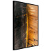 Poster Sunny Contrast - golden leaf half black with distinct structure 130512 additionalThumb 13