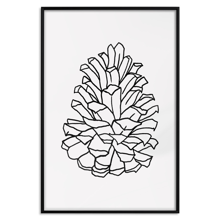 Poster Open Cone - black line art of a cone on a solid gray background 130812 additionalImage 16