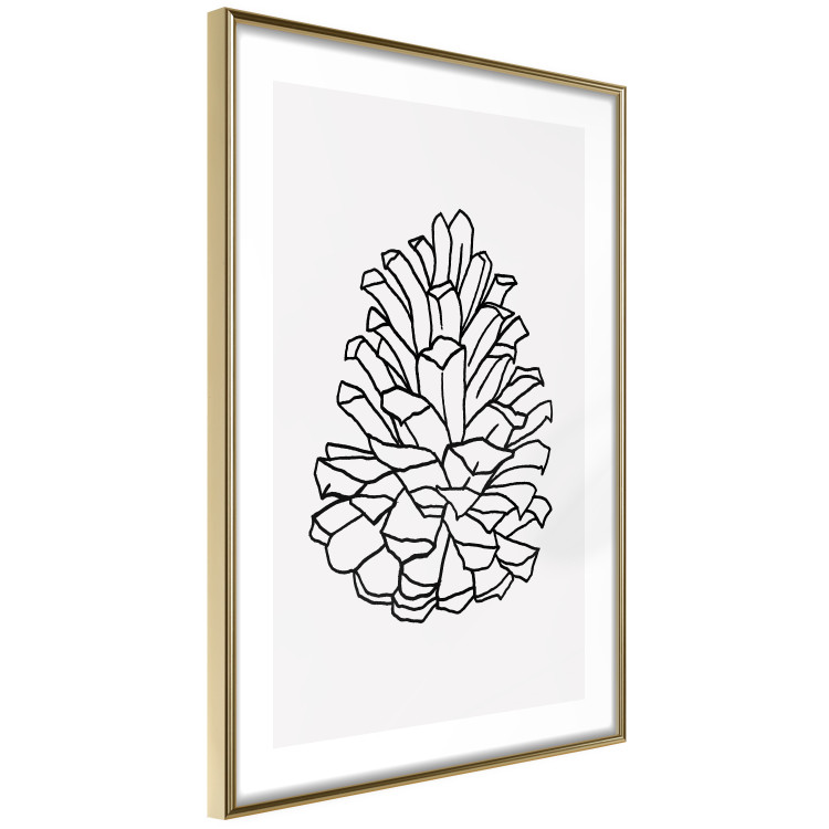 Poster Open Cone - black line art of a cone on a solid gray background 130812 additionalImage 7