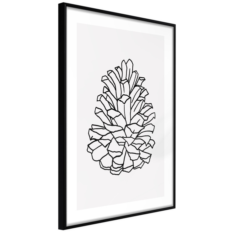 Poster Open Cone - black line art of a cone on a solid gray background 130812 additionalImage 6