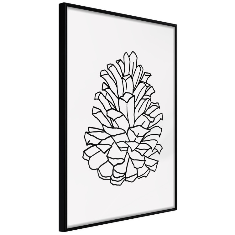 Poster Open Cone - black line art of a cone on a solid gray background 130812 additionalImage 11