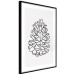 Poster Open Cone - black line art of a cone on a solid gray background 130812 additionalThumb 6