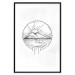 Wall Poster Mountain Sketch - black and white mountain landscape on a solid white background 131912 additionalThumb 15