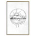 Wall Poster Mountain Sketch - black and white mountain landscape on a solid white background 131912 additionalThumb 17