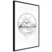 Wall Poster Mountain Sketch - black and white mountain landscape on a solid white background 131912 additionalThumb 13