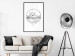Wall Poster Mountain Sketch - black and white mountain landscape on a solid white background 131912 additionalThumb 4