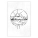 Wall Poster Mountain Sketch - black and white mountain landscape on a solid white background 131912