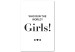 Canvas Art Print Who rules the world? Girls! - black and white graphic and inscription 134212