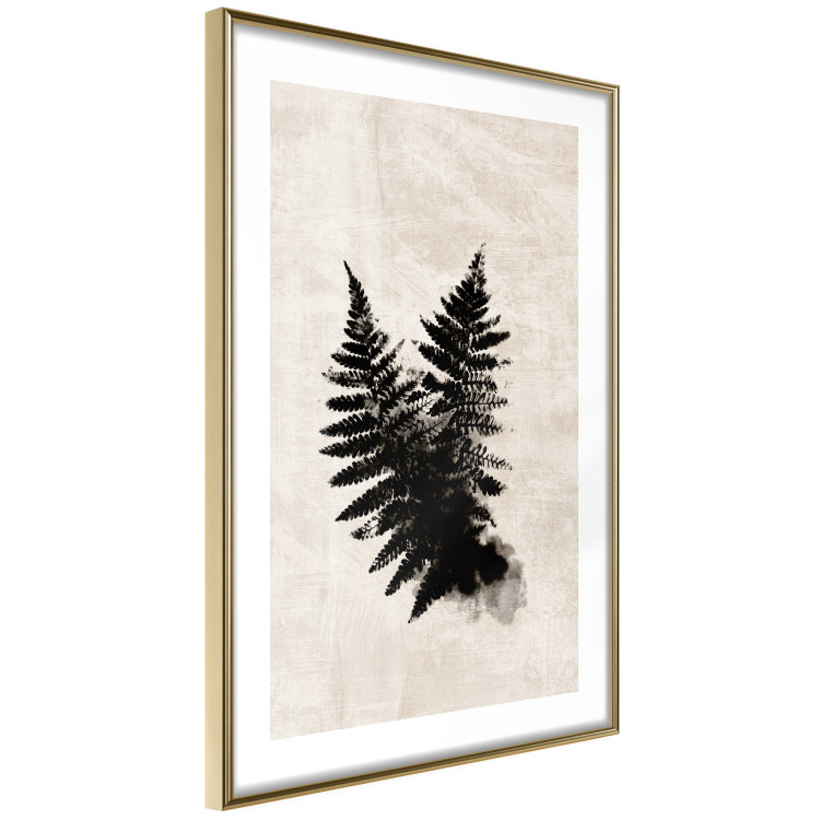 Wall Poster Fern Trace - dark plant composition on a beige textured background 134512 additionalImage 7