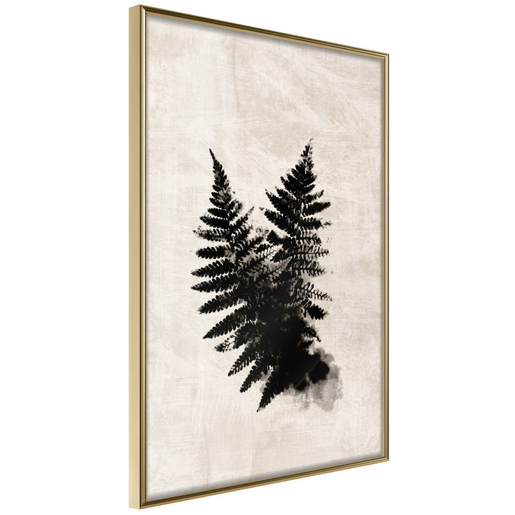 Wall Poster Fern Trace - dark plant composition on a beige textured background 134512 additionalImage 14