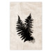 Wall Poster Fern Trace - dark plant composition on a beige textured background 134512