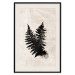 Wall Poster Fern Trace - dark plant composition on a beige textured background 134512 additionalThumb 23