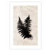 Wall Poster Fern Trace - dark plant composition on a beige textured background 134512 additionalThumb 17