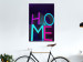 Canvas Art Print Neon Home (1-piece) Vertical - 3D neon English text 135412 additionalThumb 3