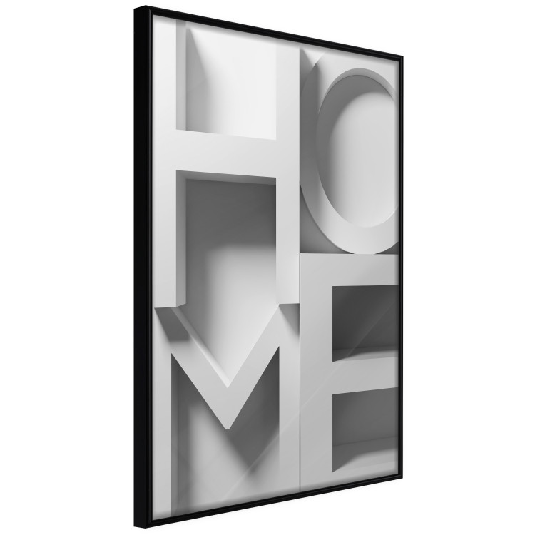 Poster Home in Grays - English texts with 3D effect on a light background 135512 additionalImage 23
