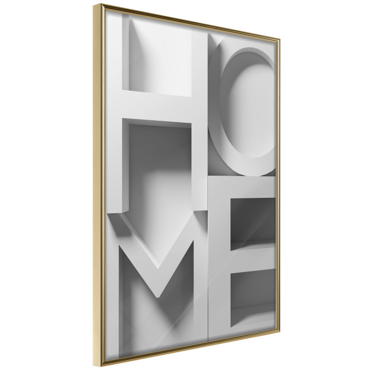 Poster Home in Grays - English texts with 3D effect on a light background 135512 additionalImage 22