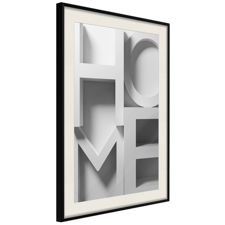 Poster Home in Grays - English texts with 3D effect on a light background 135512 additionalImage 19