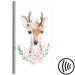 Canvas Art Print Deer with flowers - a colorful illustration with a pet for children 135712 additionalThumb 6