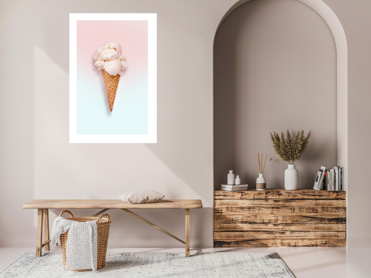 Poster Sweet Treats - summer composition with ice cream cone on a colorful background 135912 additionalImage 18