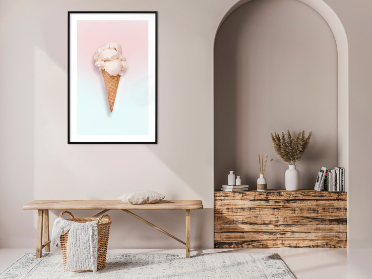 Poster Sweet Treats - summer composition with ice cream cone on a colorful background 135912 additionalImage 20