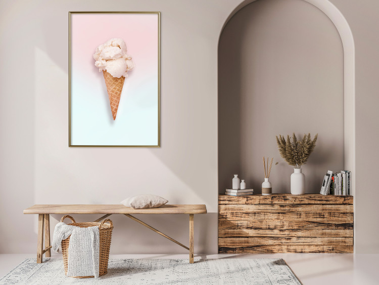 Poster Sweet Treats - summer composition with ice cream cone on a colorful background 135912 additionalImage 16