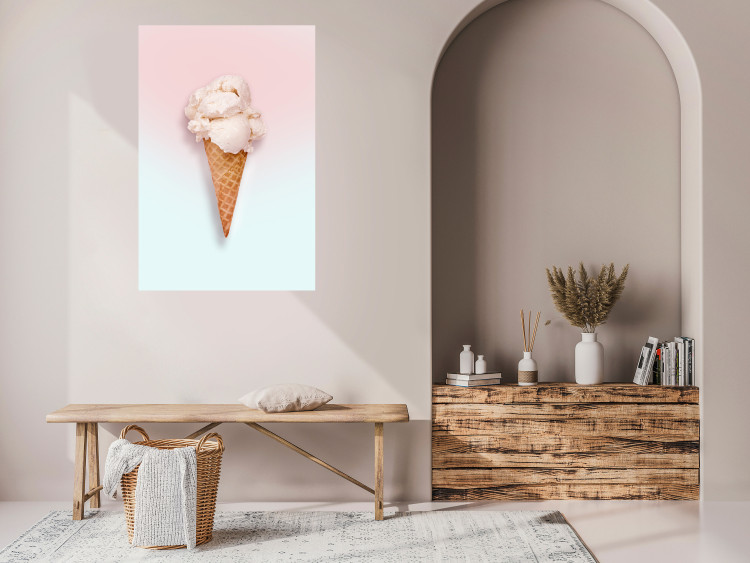 Poster Sweet Treats - summer composition with ice cream cone on a colorful background 135912 additionalImage 17