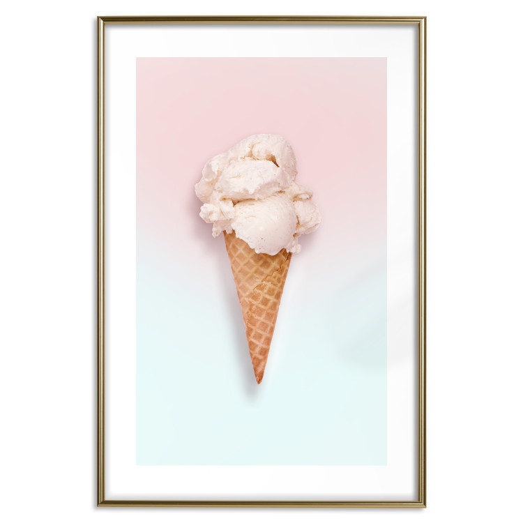 Poster Sweet Treats - summer composition with ice cream cone on a colorful background 135912 additionalImage 13