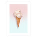 Poster Sweet Treats - summer composition with ice cream cone on a colorful background 135912 additionalThumb 11