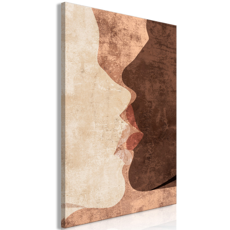 Canvas Art Print Otherworldly Kiss (1-piece) Vertical - kiss in boho motif 136012 additionalImage 2