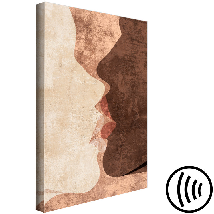 Canvas Art Print Otherworldly Kiss (1-piece) Vertical - kiss in boho motif 136012 additionalImage 6