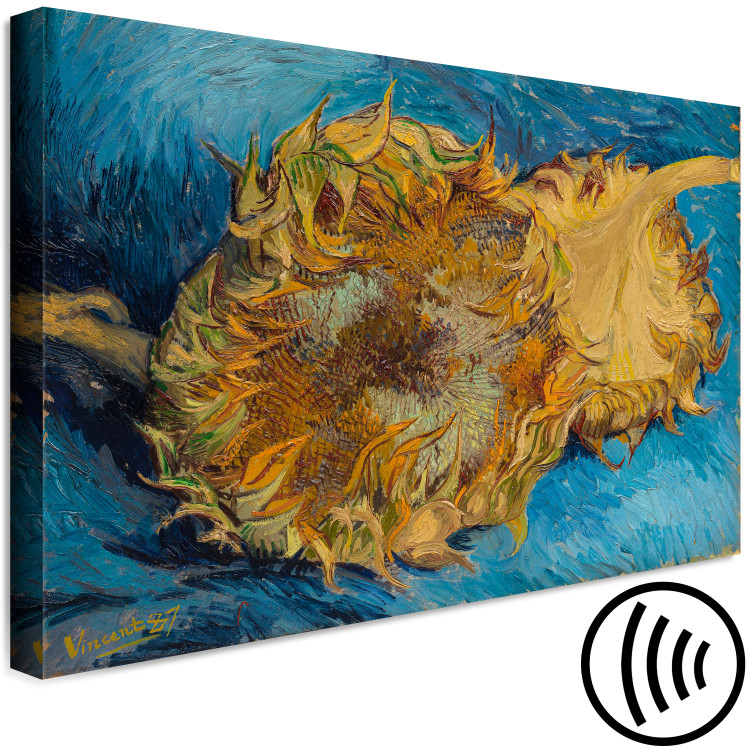 Canvas Art Print Ripe Sunflowers (1-piece) Wide - summer sunflower flowers 137312 additionalImage 6